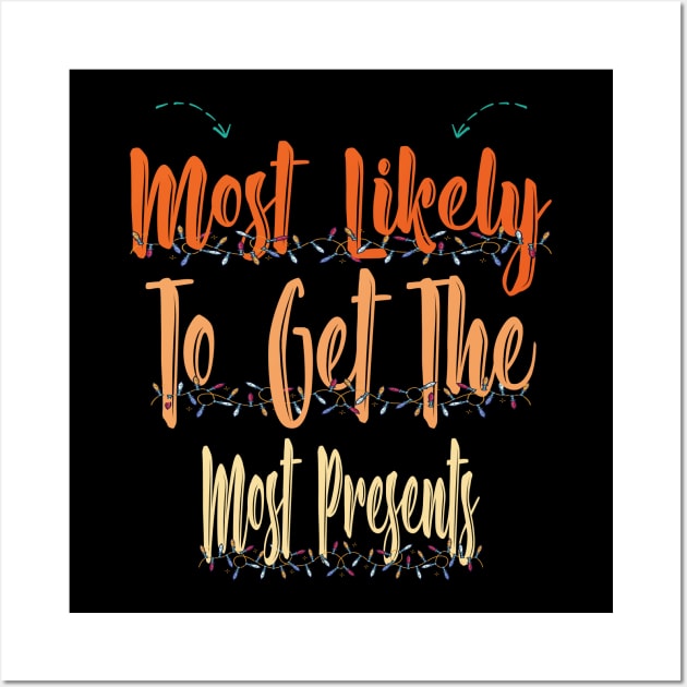 Most Likely To Get The Most Presents Wall Art by Officail STORE